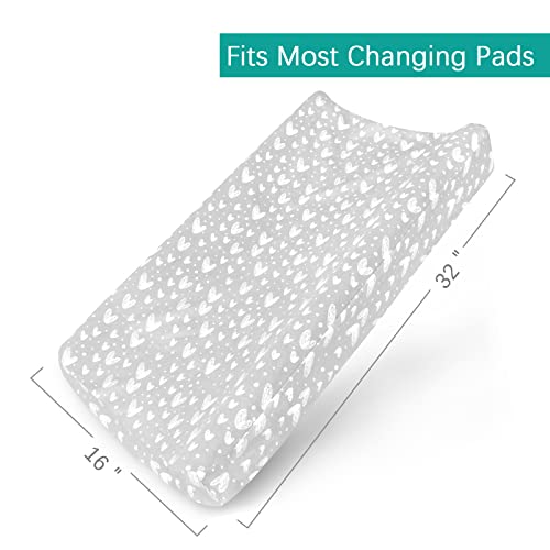 Waterproof Changing Pad Cover, Gray Star, 2 Pack by Biloban - Image 5