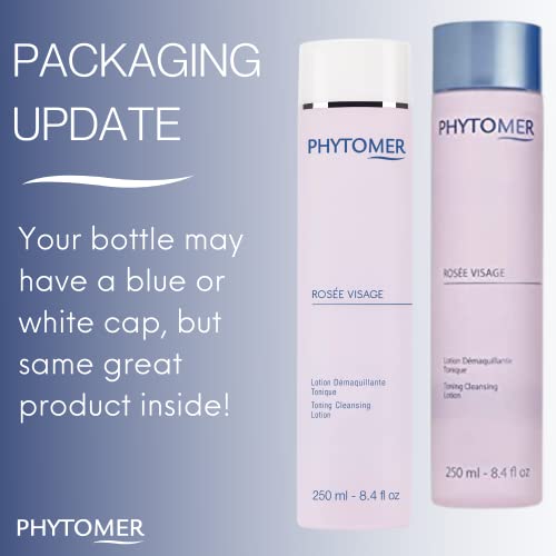 Phytomer Rosee Visage Toning Cleansing Lotion | All In One Cleanser, Makeup Remover & Toner For Face | Alcohol-Free | Safe, Natural Ingredients | 8.4 Fl Oz #TOP5
