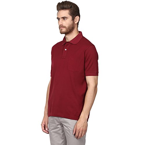 Image of Colorplus Men's Solid Loose Fit Polo (CMKF13528-M8 0XS Dark Maroon)