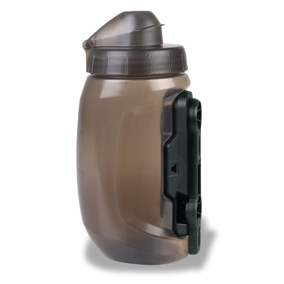 MonkeyLink MonkeyBottle Twist Set borraccia da 450 ml con supporto per bicicletta, accessori per bicicletta (supporto magnetico, protezione antigoccia e perdite, grande flusso d'acqua, volume: 450 ml