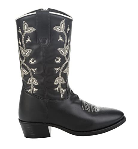 TuffRider Children's Black Floral Western Boot2