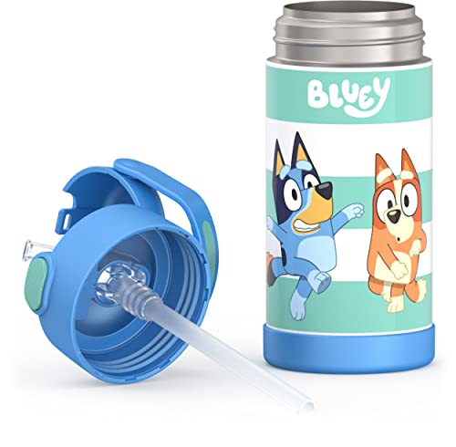 THERMOS-FUNTAINER-12-Ounce-Stainless-Steel-Vacuum-Insulated-Kids-Straw-Bottle-Bluey
