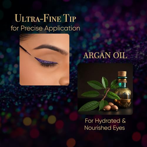 Image of Parul Garg Beauty Hi-Shimmer Liquid Eyeliner - Smudge-Proof, Water-Resistant & Quick-Drying | Long-Wear, Precision Tip & Glitter Finish for Intense Shine | Amethyst Purple | 5ml