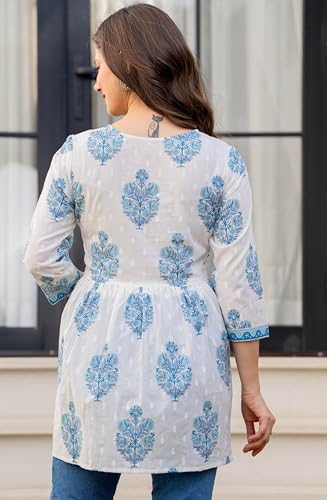 Image of rytras Women Pure Cotton Printed Tunic Top | Comfortable Everyday