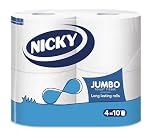 Nicky Jumbo Toilet Tissue - 4 Rolls, 2-ply Sheets, 500 Sheets per Roll