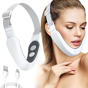 Double Chin Machine, 6 Modes and 12 Intensity Levels Face Lift Device, Intelligent Lifting Firming Saggy Skin Tightening Machine for Women Skin Care