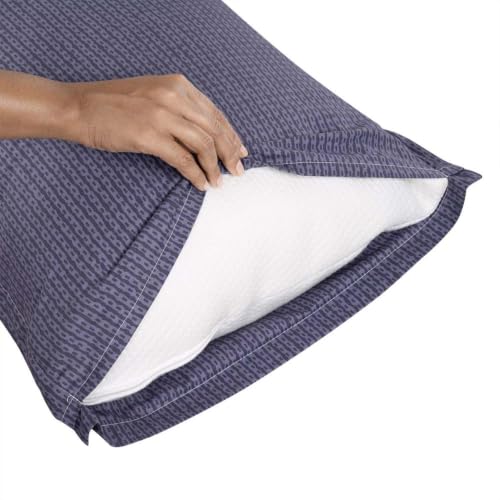 Image of Wakefit 100% Cotton Pillow Cover Set of 2 | 200 TC Soft & Breathable Pillow Cases | Standard Size 18 x 27 Inch | Skin Friendly, Durable & Gentle Machine Washable | Ross Blue