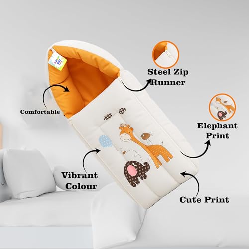 Image of Toddylon Baby Bags New Born Baby Bed | Bedding Set | Carry Bed (0-6 Months) Orange
