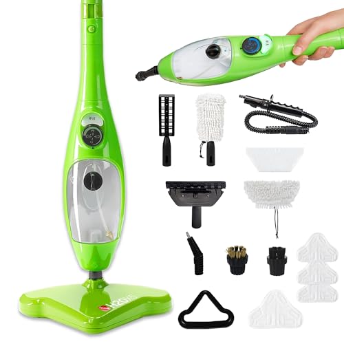 Image of H2O X5 5-in-1 Multi-Purpose Steam Mop, Handheld Steam Cleaner, Adjustable Height, Removable Tank, Large Capacity, Rapid Heat Up, Steam Control, Lightweight, High Pressure with additional 3pk pads