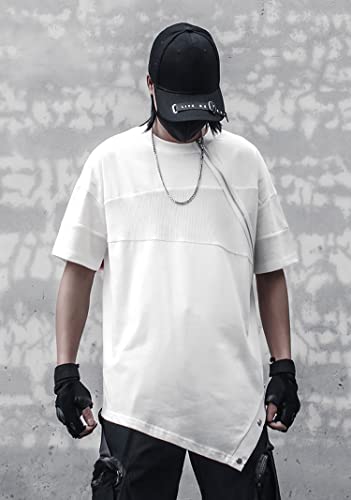 MOKEWEN Men's Cargo Streetwear Punk Short Sleeve T-Shirt Tees2