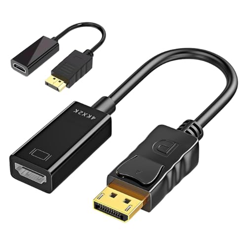 Adaptateur Dsplayport - Convertisseur Projecteur, Conversion Vidéo Haute Résolution | Affichage Avec Adaptateur De Conversion Dsplayport 4K, Peut Être Connecté à un PC, Ordinateur Portable Ou