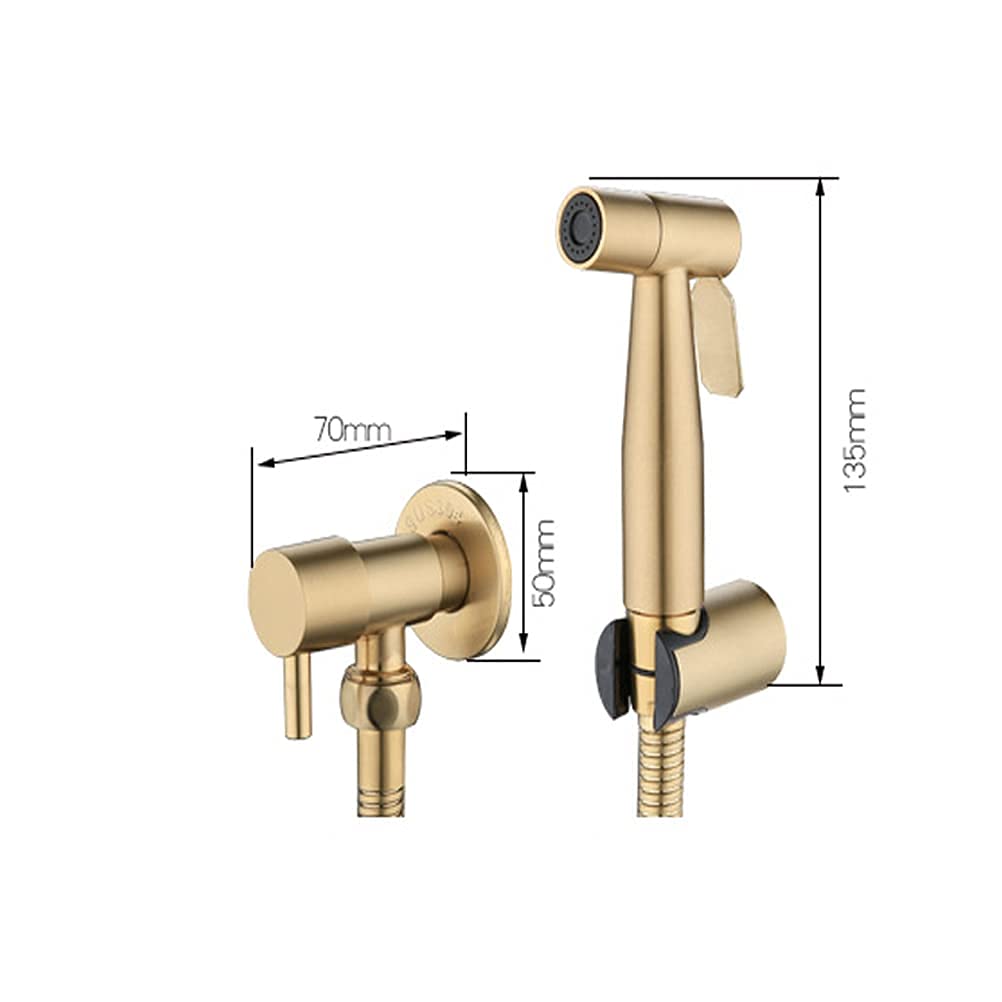 Armatura zlewozmywakowa do zlewozmywaków ręcznych, zestaw natryskowy, szczotkowane złoto, bidet, słuchawka prysznicowa, bidet ze stali nierdzewnej 304, prysznic higieniczny, bateria bidetowa, montaż