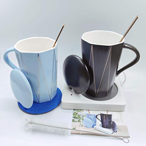 ceramic suit office mug, coffee cup, ceramic suit, with constant temperature pad, heater washing, heat insulation pad. Best gift for Christmas