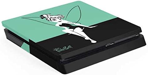 Skinit Decal Gaming Skin Compatible with PS4 Slim - Officially Licensed Disney Tinker Bell Color Block Design