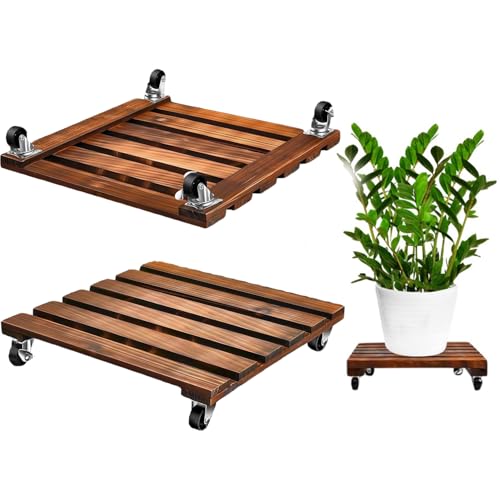 Planche à roulettes pour plantes robustes déplacer pot de fleurs sans effort - 2