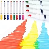 RASTKY Vestiti Tessili Pennarello Impermeabile T-shirt Fai da Te Vestiti Arte Pittura Forniture per Bambini 8 Colori 5.3 'Penna per Giochi All'asilo (Penna per pittura su stoffa a 8 colori)