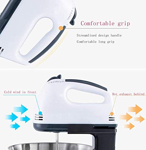 Küchenmaschine Rührgerät Elektrische Lebensmittel Mixer mit Schüsseln, elektrischer Handmixer 7 Speed Control-Taste… – Bild 3