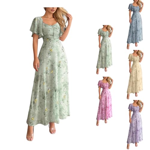 Robe longue bohème à fleurs victoriennes pour vos soirées d'été et cocktails en terrasse