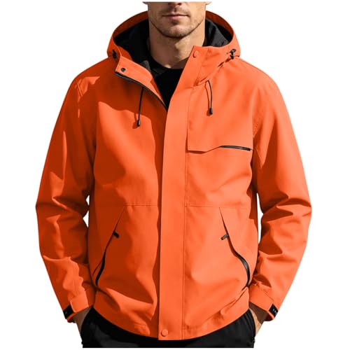 Image of Men's Outdoor Waterproof Jackets Windbreaker Jacket Zip Up Hoodie