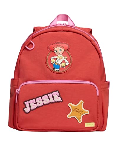 Away Toy Story 5 Kids Backpack - Airline-Approved Personal Item Backpack with Tech Sleeve, Water Bottle Pockets, Interior and Exterior Pockets - Jessie Red