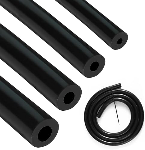 MLMUPX Silicone Vacuum Hose Automotive,3mm 4mm 5mm 6mm 8mm 10mm Inner Diameter High Performance Vacuum Lines Kit,high Temp Silicone Tubing,black (Black, 4mm+6mm+8mm+12mm Inner Diameter)