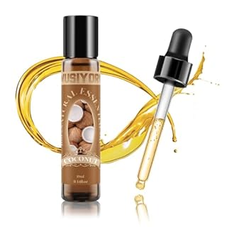 Coconut Essential Oils 10ML, Natural and Pure Coconut Oil for Aromatherapy, Skin, Candle, Soaps or Other DIY Making, Includes Glass Dropper