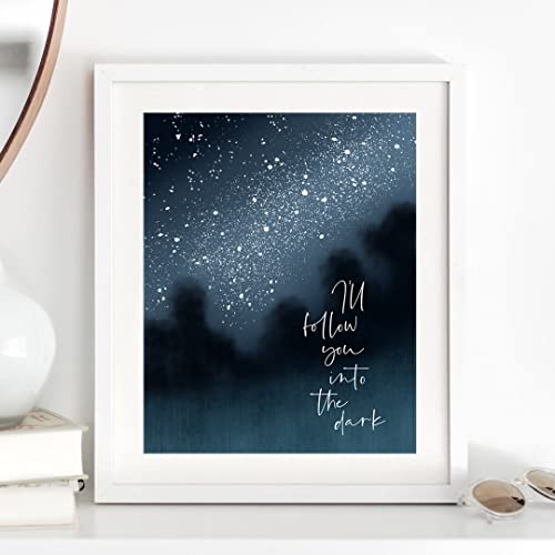 I Will Follow You Into The Dark By Death Cab For Cutie Inspired Song Lyric Wall Art Print #TOP4