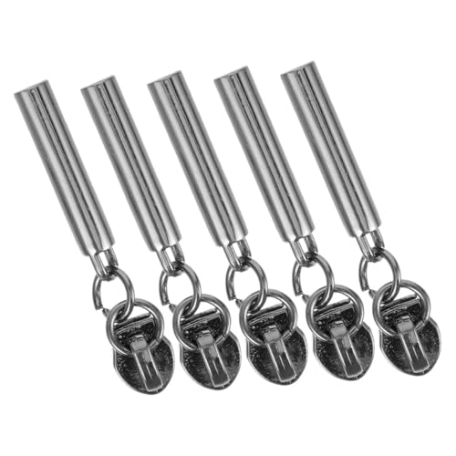 DEARMAMY 5pcs Zipper Pull Replacement Fashionable Luggage Zipper Pulls for Clothing Coats Backpacks Zinc Alloy