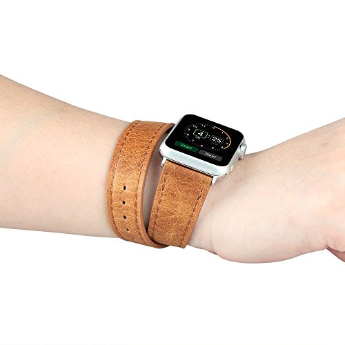 V-Moro Vintage Crazy Horse Leather Bands Compatible With Iwatch 38Mm/40Mm Women Bracelet Replacement For Iwatch Series 5 Series 4 Series 3 Series 2, Sport, Edition- Brown #TOP5