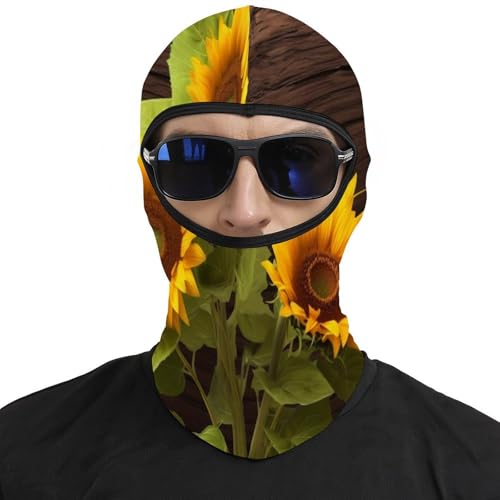 Pasamontaña térmico para hombre y mujer con estampado de girasol, máscara facial para esquí, motocicleta y clima frío miniatura 3