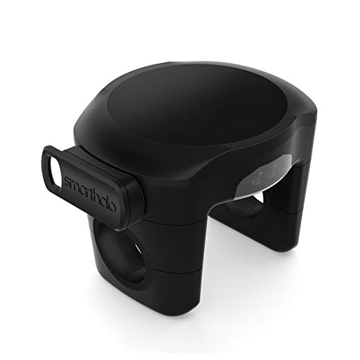 SmartHalo - Fahrrad intelligenter | Intelligentes fahrrad zubehör fahrradcomputer mit licht, GPS & Navigation, Diebstahlwarnanlage, Fitness Tracker, Tacho, Kilometerzähler und assistent | Basishalterung und Schlüssel enthalten