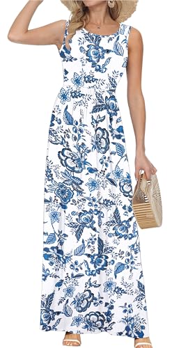 Image of AUSELILY Women's Classic Sleeveless Loose Plain Casual Long Maxi Dresses for Women 2026