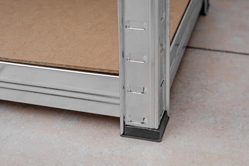 Metall-Lagerregal Dedra, 5 MDF-Regalböden, Abmessungen 154 × 75 × 30 cm, Flexible Konfiguration, stabile Regalböden, einfache Montage, Korrosionsbeständigkeit