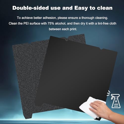 Image of 235x235mm Black Build Plate for K1C /K1 /Ender 3 V3 /Ender 3 V3 KE /Ender 3 /Ender 3 Pro /Ender 3 V2 /3 V2 Neo /CR 10 SE, Double Sided Textured PEI+Smooth PEI Flexible Spring Stee Platform