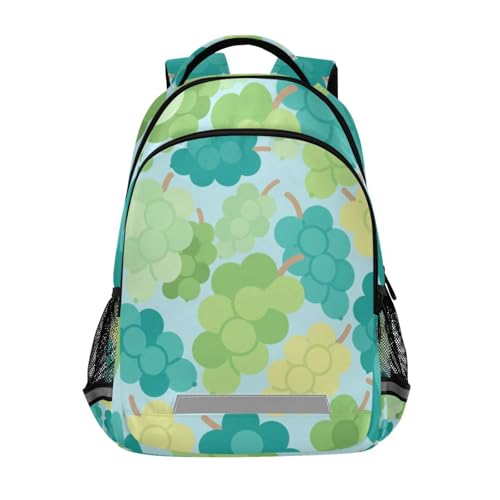 Cartoon Cute Green Grape personalized backpack for kids with chest clip bookbags for 10-12 year old bolso escolar para adolecente