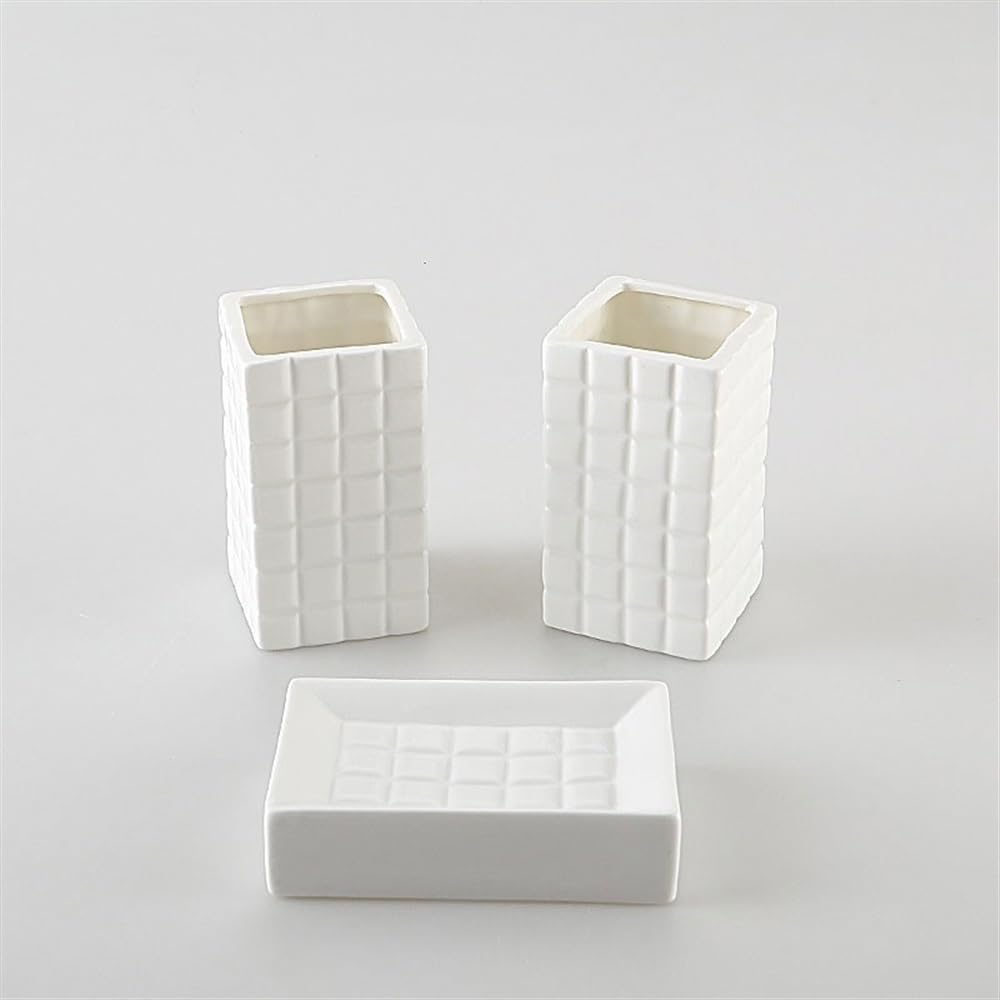 Dozownik mydła Lekki luksusowy ceramiczny uchwyt na szczoteczkę do zębów dozownik mydła, ozdoby łazienkowe, pięcioczęściowy zestaw do mycia łazienki dozownik mydła liqu
