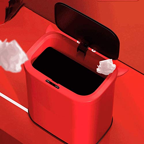 Bote de basura automático con tapa 10L blanco miniatura 5