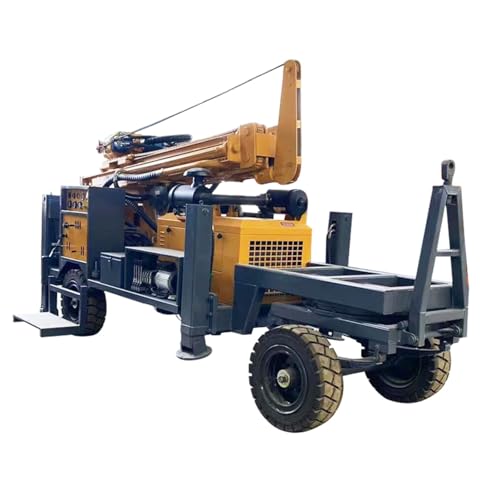Industrial Process Water Well Rig, 300m Hydraulic Pneumatic DTH Machine, 984ft Deep Hole Driller for Factory and Commercial Site Supply