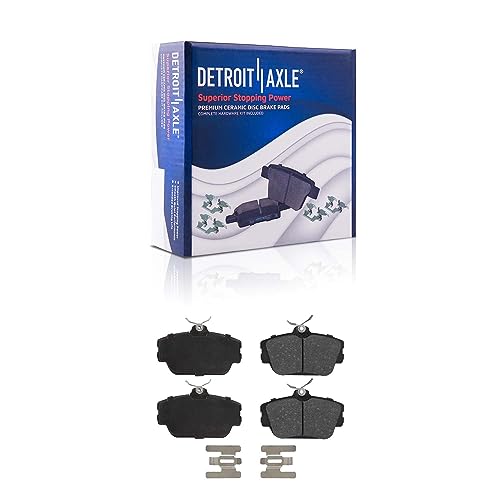 Image of Detroit Axle - Front Brake Kit for 5 Lug Ford Taurus Mercury Sable | Drilled & Slotted Brake Rotors Wheel Bearing Hubs Ceramic Brake Pads Replacement