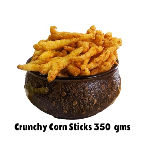 Image of Santushti Namkeen Corn Sticks-200gm | Authentic Spicy Snack | Made in Groundnut Oil | Crispy Crunchy Indian Sev for Tea Time, Parties, Travel, Office and Everyday Snacking