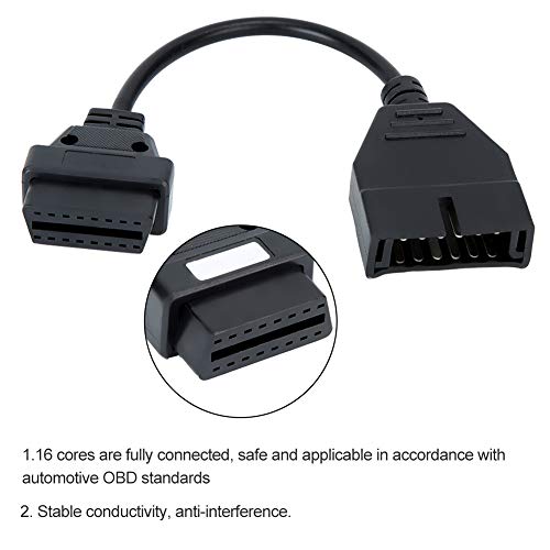 Image of GM 12 Pin to OBDII 16 Pin Cable,Diagnosis OBD II Adapter Scanner Cable Connector for GM
