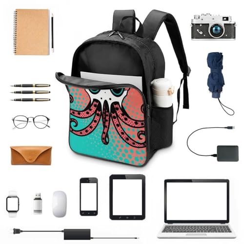Mochila 3D estampado infantil de anime y pulpo escolar para niños y niñas 4