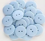 GANSSIA 1 Inch Blue Buttons Two Holes 25mm Resin Button for Sewing and Craft Projects Pack of 100 PCS