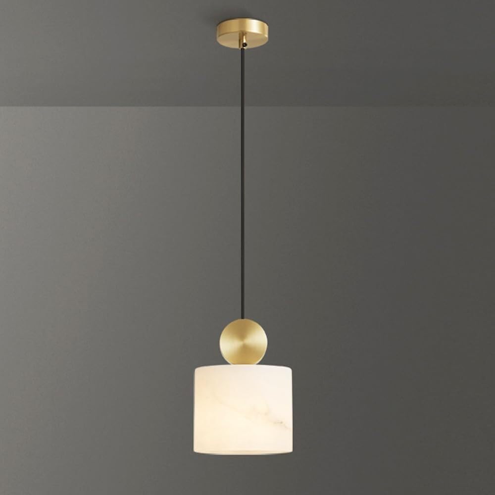 LYOUAE Nordic Natural Marble Pendant Lamp Modern Alabaster Hanging Light