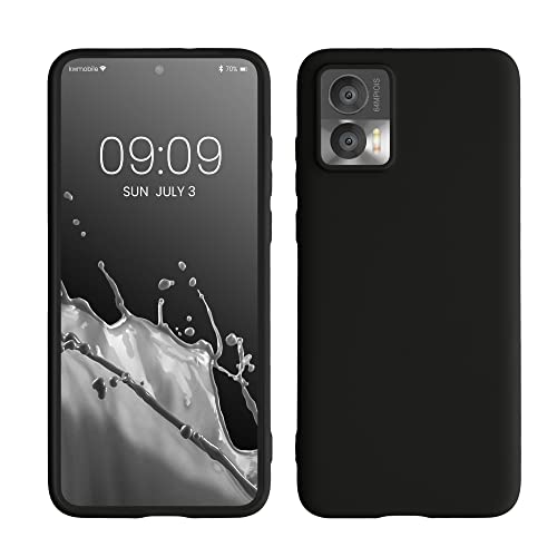kwmobile Funda para Motorola Edge 30 Neo Carcasa - Ultrafina de TPU y Silicona con Bordes elevados anticaídas - Negro Mate