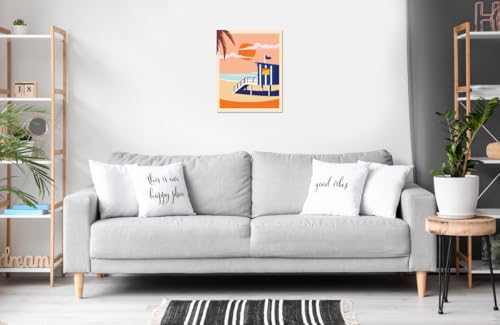 Ravensburger – CreArt 24x30 cm – Adulte – Peinture par numéros – Beach Cottage – Activité détente et créative – 23896