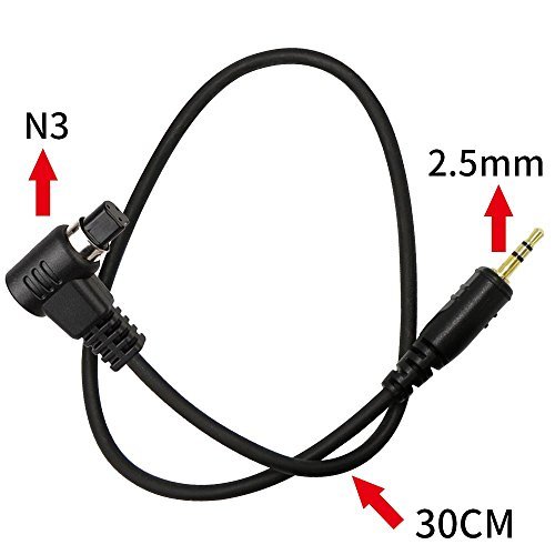 Pixel 2.5mm-N3 Photographic Equipment Wireless Shutter Release Remote Control Connecting Cable N3 for Canon Digital Camera Rebel EOS 1D 1Ds Mark II III IV 5D Mark II 7D 50D 40D 30D 20D 10D