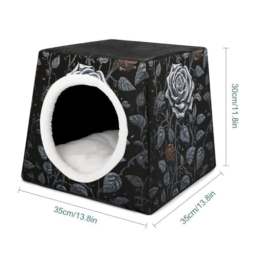 Nichoir gothique rose original pour chat d'intérieur, couchage style capsule d'espace - 3