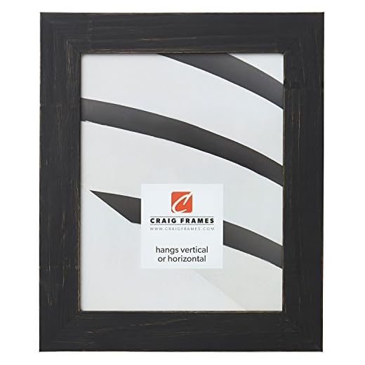 Craig Frames Jasper Picture Frame, 12" x 36", Country Charcoal Black