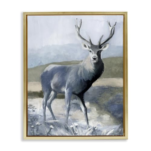 Woodland Wildlife Deer Portrait, 16 x 20 Inch Canvas in Floater Frame